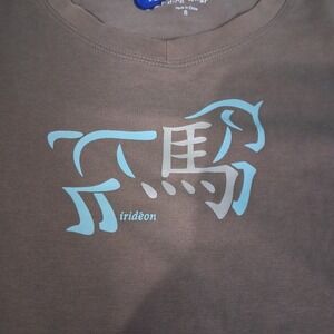 Irideon Equestrian Horse‎ Riding Brown Horse Graphic Baby Tee T-shirt Sz Small